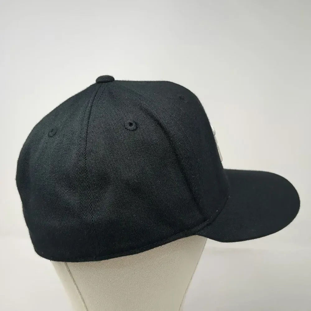 210 Fitted Baseball Cap Black 7 5/8 TB12 Logo Raised Embroidery Structured Hat